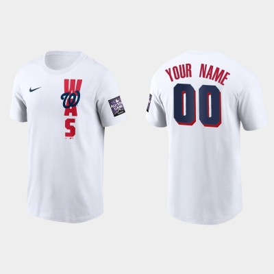 Washington Nationals Custom Men's 2021 Mlb All Star Game Wordmark White TShirt